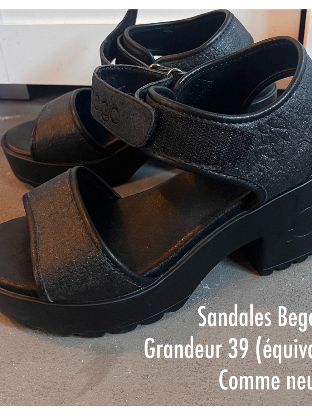 BegoVegan platform sandals